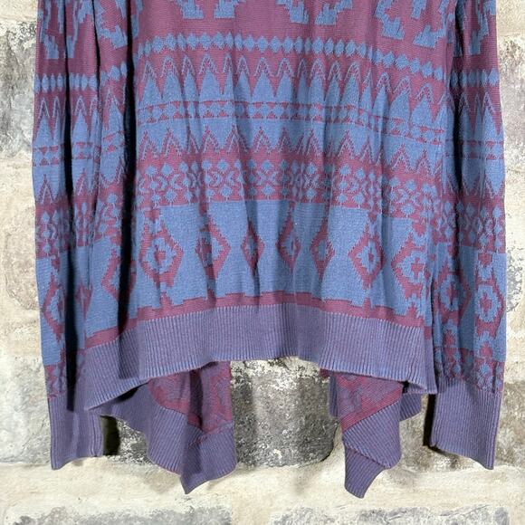 Abercrombie and Fitch Cardigan Sweater Large Purple Blue - Picture 7 of 13